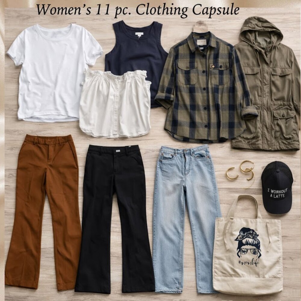 CLOSET CLEAN OUT!!  1️⃣1️⃣ pc. Casual Clothing Capsule & Accessories